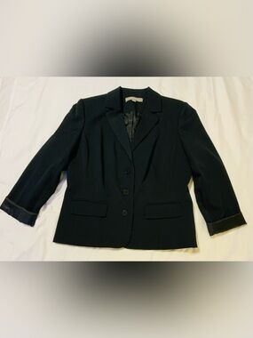 Croft & Barrow Women’s Black Blazer Size 12 Stretch Career Office Business